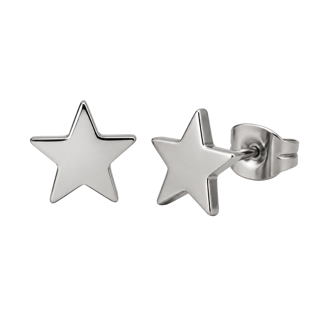 Premium Stainless Steel Star Stud Earrings | Jhil Sttean