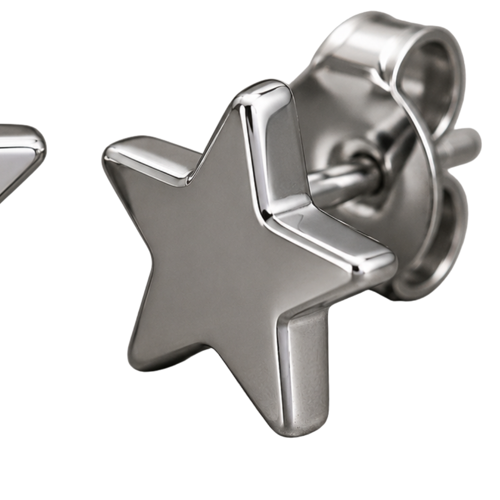 Premium Stainless Steel Star Stud Earrings | Jhil Sttean