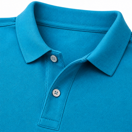 Cyan Premium Piqué Polo Shirt | Jhil Sttean