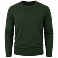 Premium Merino Crew Neck Sweater – Forest Green | Jhil Sttean